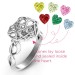 Encased in Love Caged Hearts Ring with Infinity Band