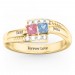 Double Princess Bypass with Accents Promise Ring