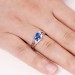 Engraved Heart Birthstone Ring