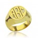 Engraved Monogram Ring