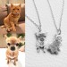 Custom Pet Photo Engraved  Necklace