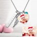 Engraved Heart Photo Pendant Necklace