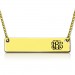 Engraved Monogram Bar Necklace