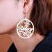 Personalized Circle Name Earrings