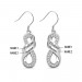 Personalized Infinity Two Names Earrings in Silver