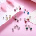 Personalized Week Birthstone Stud Earrings in Silver Pack of 7