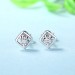 Personalized Gemstone Square Earrings In Sterling Silver