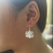 Personalized Sterling Silver Monogram Earrings