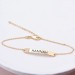 Personalized Bar Engraved Anklet Adjustable