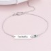 Personalized Birthstone Engraved Anklet Adjustable