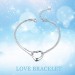 Ankle Heart Charm Bracelet Sterling Silver Anklet Chain Bracelet Beach Foot Jewelry for Women